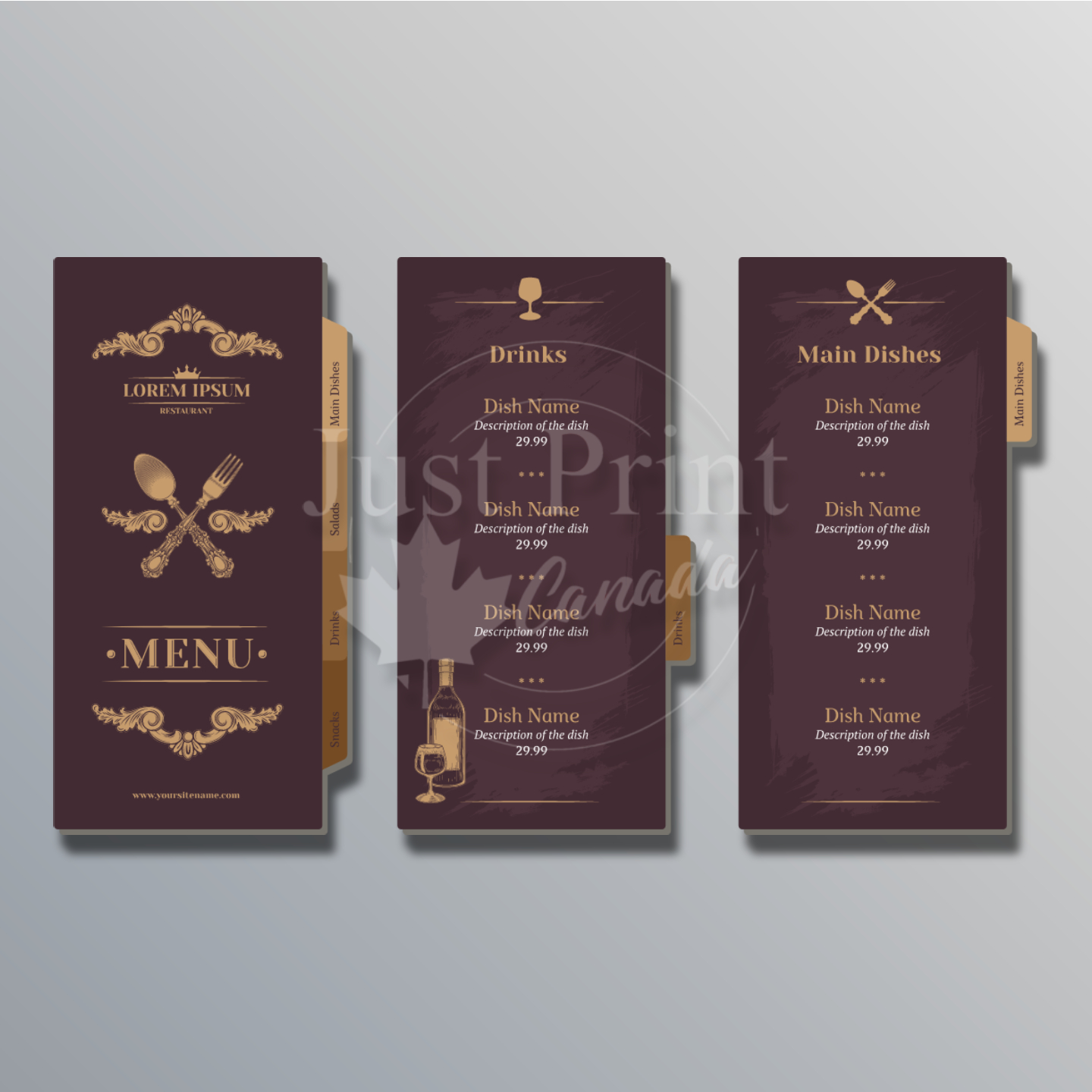 Booklet Menu