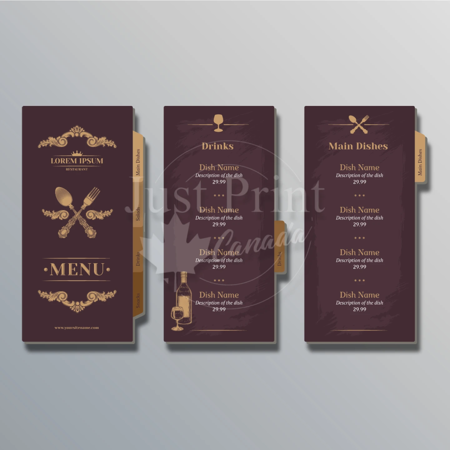Booklet Menu