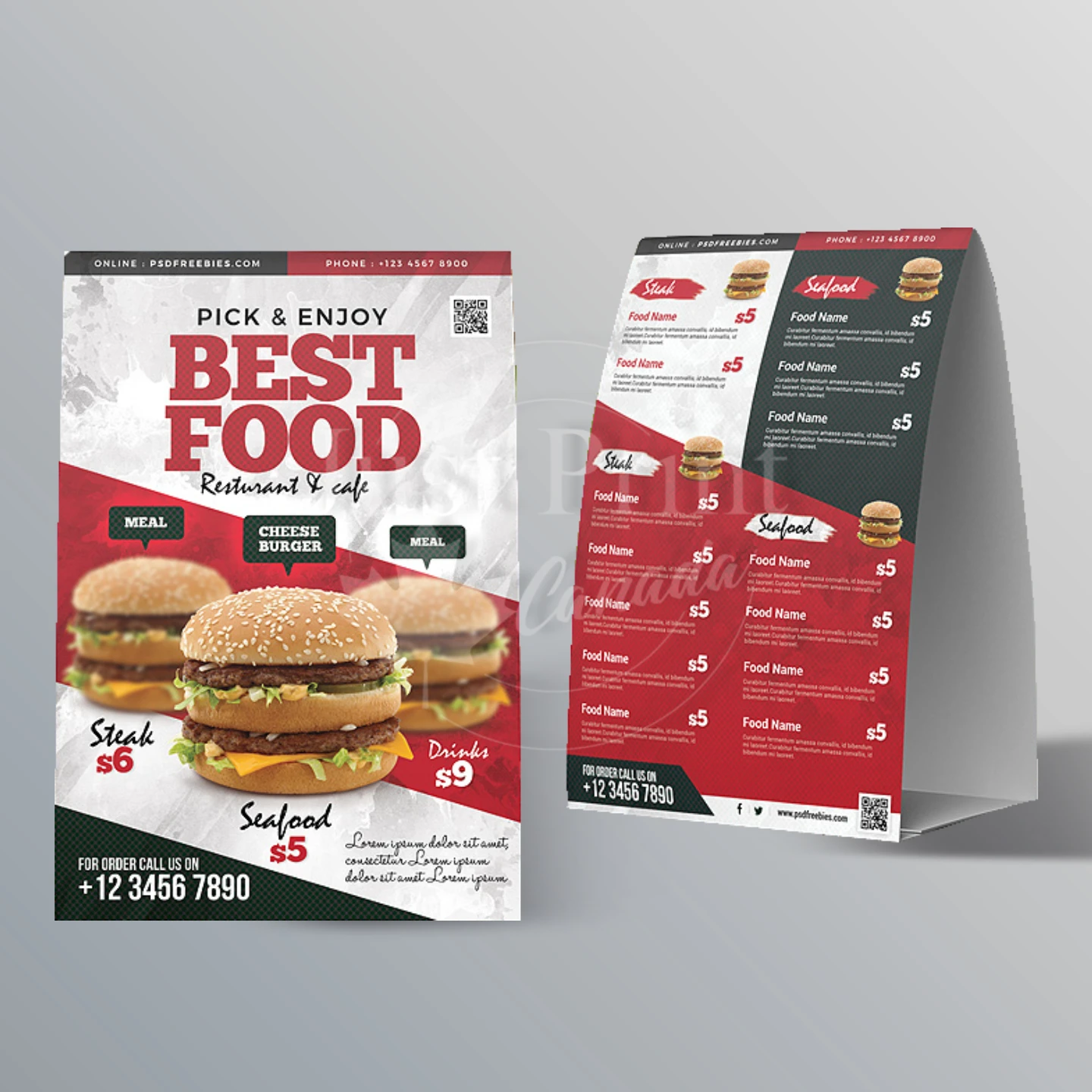 Table Tent Menu