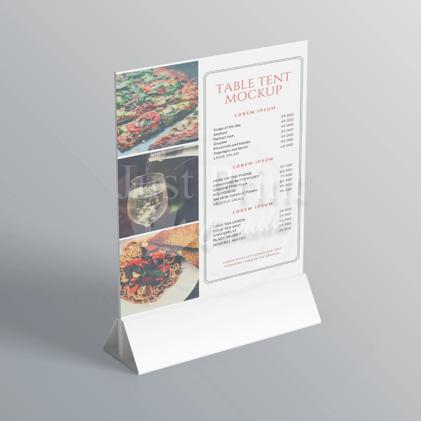 Table Tent Menu - Image 4